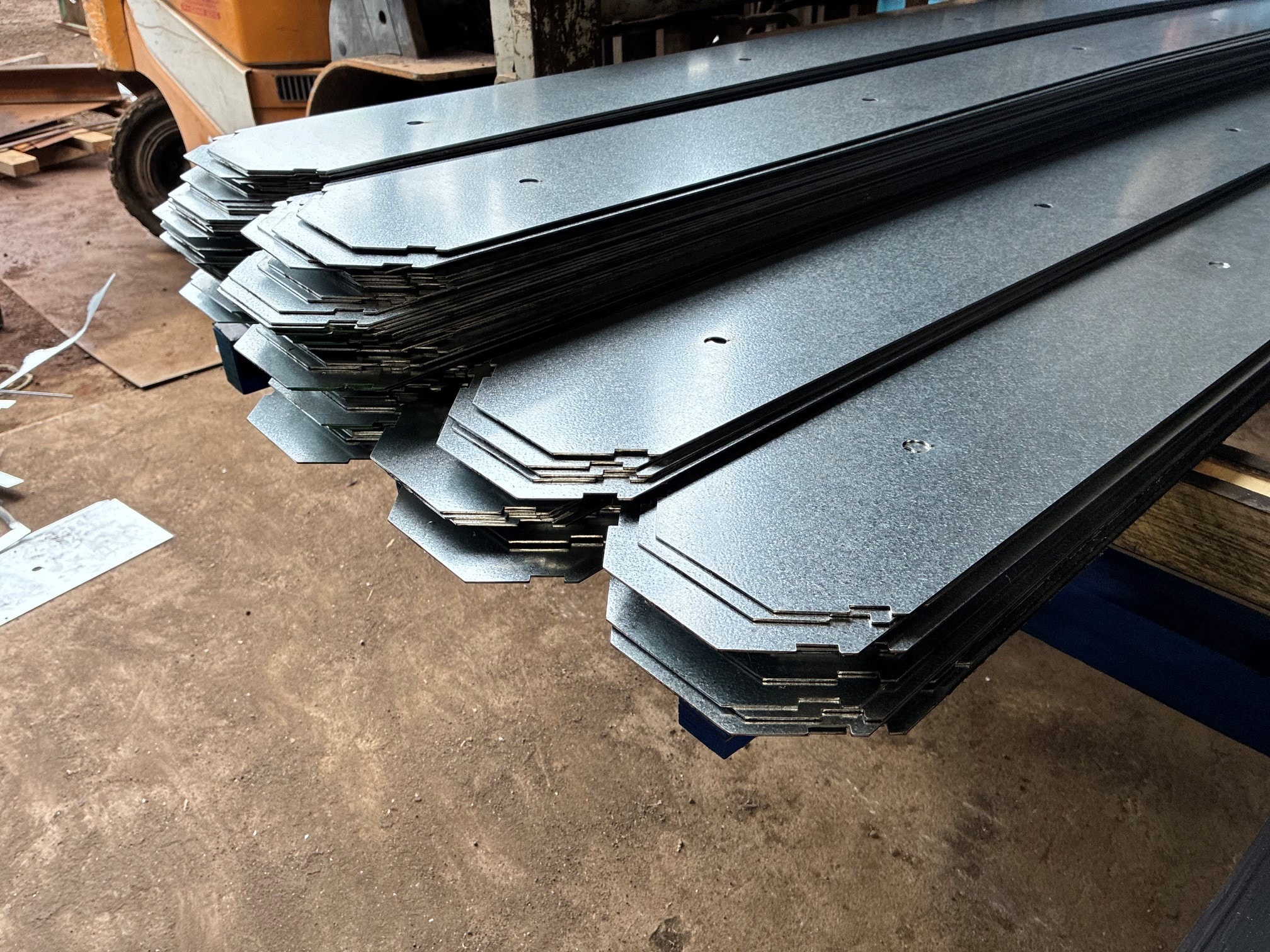 Laser cut galvanised base plates and washers